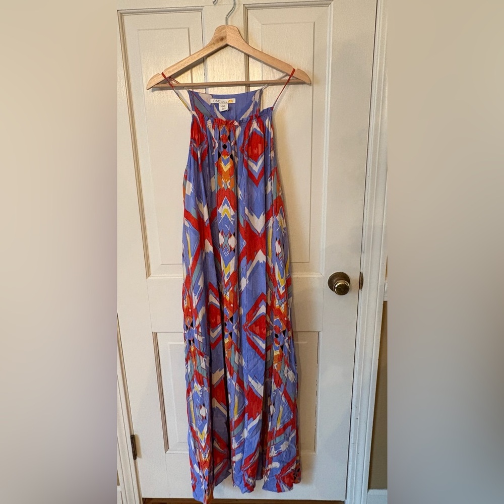 Colorful Geometric Maxi Dress